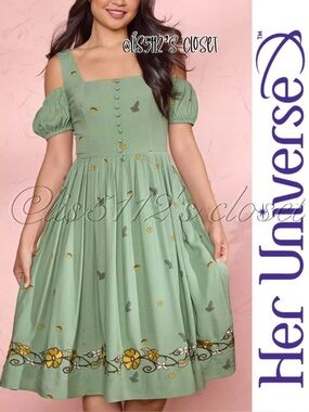 Her Universe The Lord Of The Rings Icons Hobbit Cold Shoulder Dress 2X 18 20